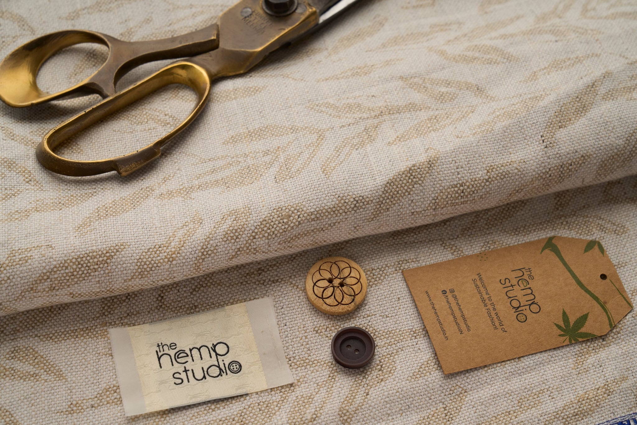 Hemp Natural Eco Prints - Twig