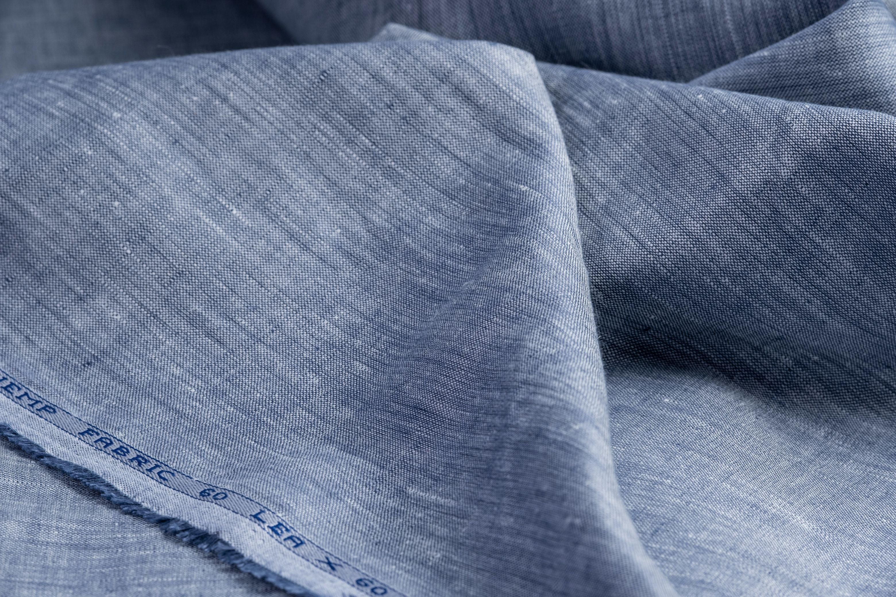 Buy Pango YD – Marine Blue | Yarn Dyed Fabric | The Hemp Studio