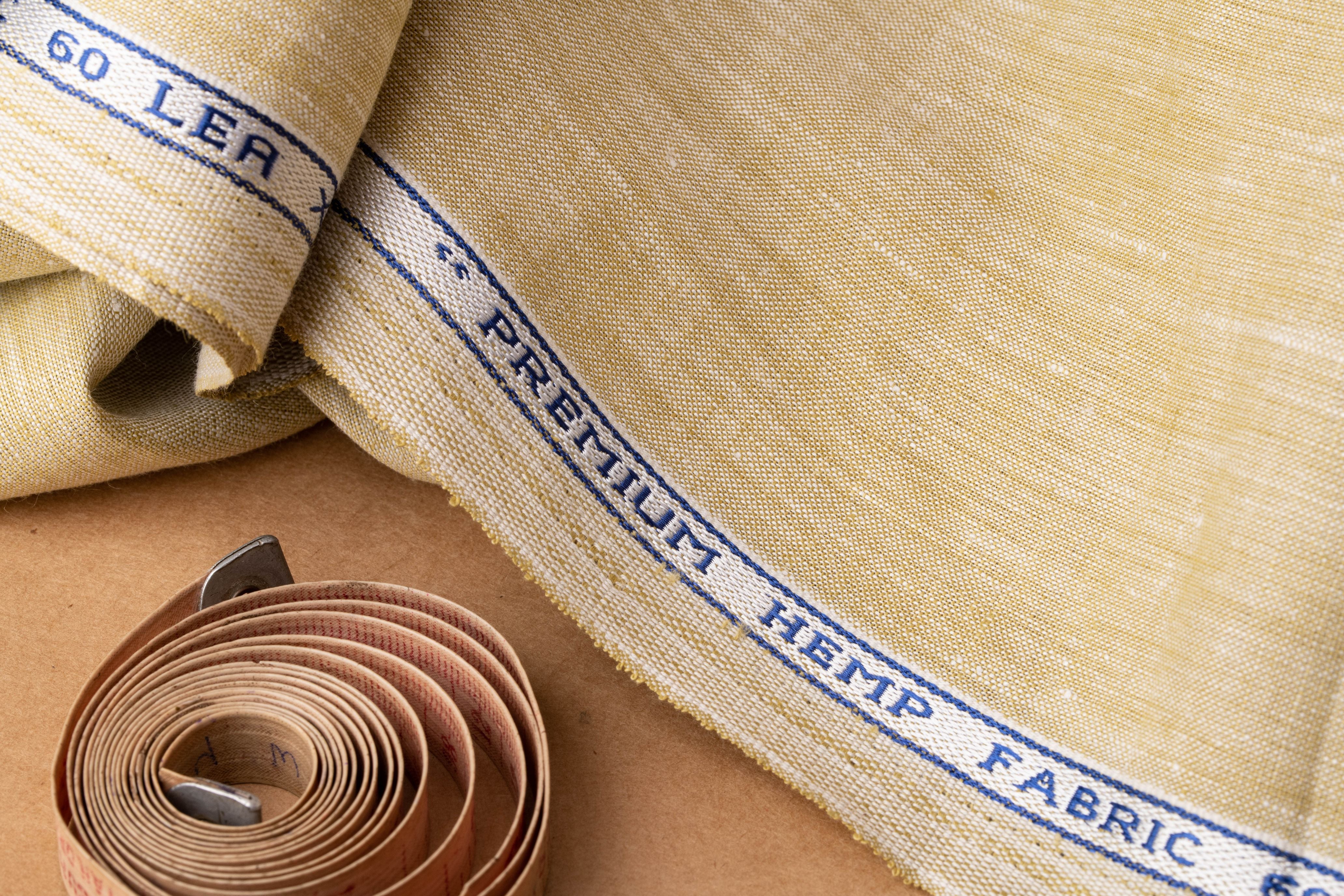 Buy Pango YD – Fawn Yellow | Yarn Dyed Fabric | The Hemp Studio